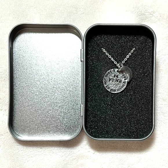 Wedding Anniversary I Love You To The Moon and Back Necklace 14th Anniversary - Picture 5 of 8